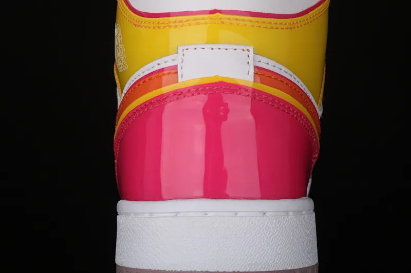 All categories Air Jordan Jordan series basketball shoes Air Jordan 1 Mid Air Jordan 1 Mid AJ1 Joe 1 mid-top white, yellow and pink candy color CV4611-100